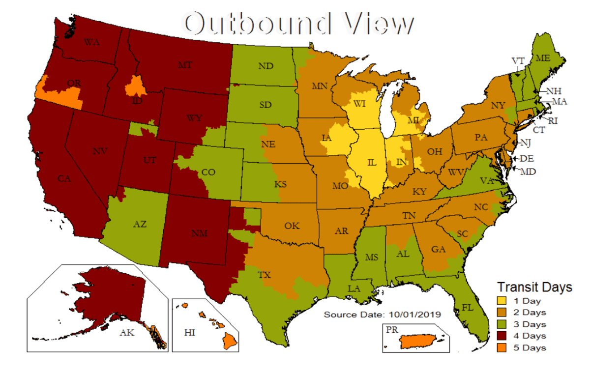 UPS Regional Transit MAP